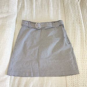 H&M Belted houndstooth skirt